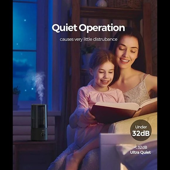 Raydrop Cool Mist Humidifiers for Babies, half gal. Quiet Ultrasonic Humidifier - Picture 4 of 12